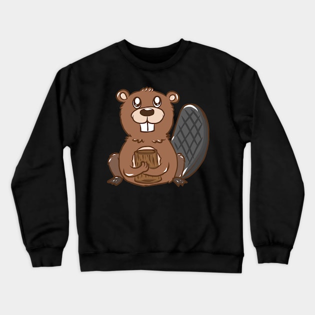 Beaver forest rodents for children animal welfare animal hunters Crewneck Sweatshirt by KK-Royal